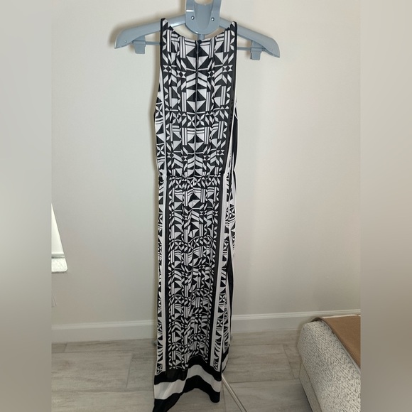 H&M Geometric Maxi Dress Women Size 4 - Picture 2 of 5